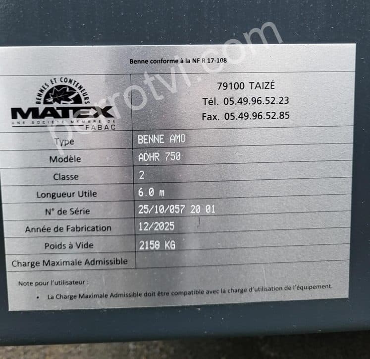 CAISSON MATEX NEUF